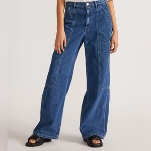 Everlane Carpenter Jean NWOT Sz 33 Blue Denim Wide Leg